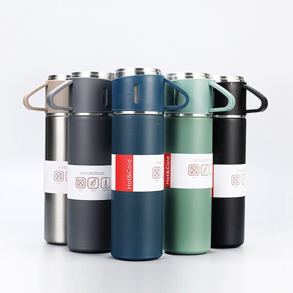 3-in-1 Vacuum Insulated Thermal Flask Set with Cup