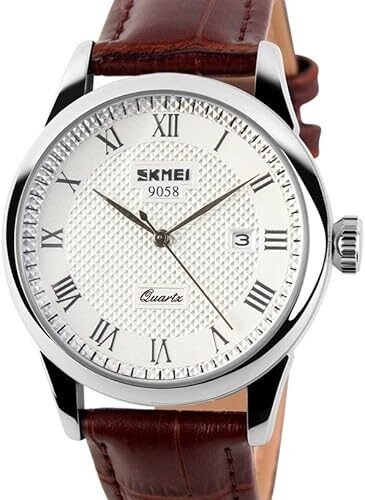 Skmei 9058 Men’s Quartz Leather Watch
