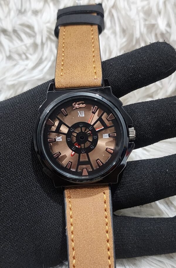Caites MT-12003 Brown Leather Strap Watch