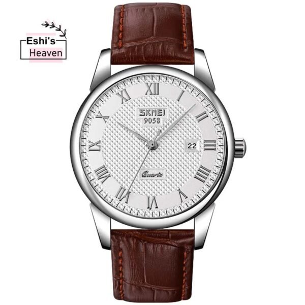 Skmei 9058 Men's Quartz Leather Watch - Image 2