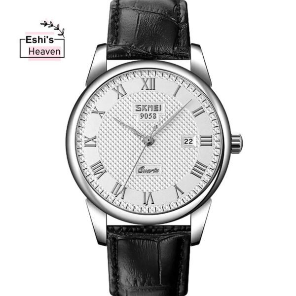Skmei 9058 Men's Quartz Leather Watch