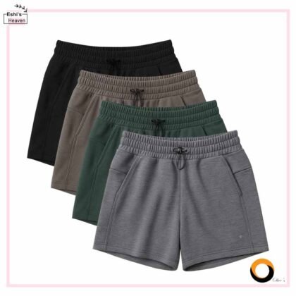 Ladies Side Pocket Fitness Running Sports Shorts – Lightweight & Stretchy