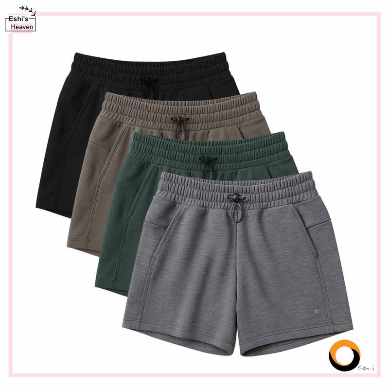 Ladies Side Pocket Fitness Running Sports Shorts – Lightweight & Stretchy