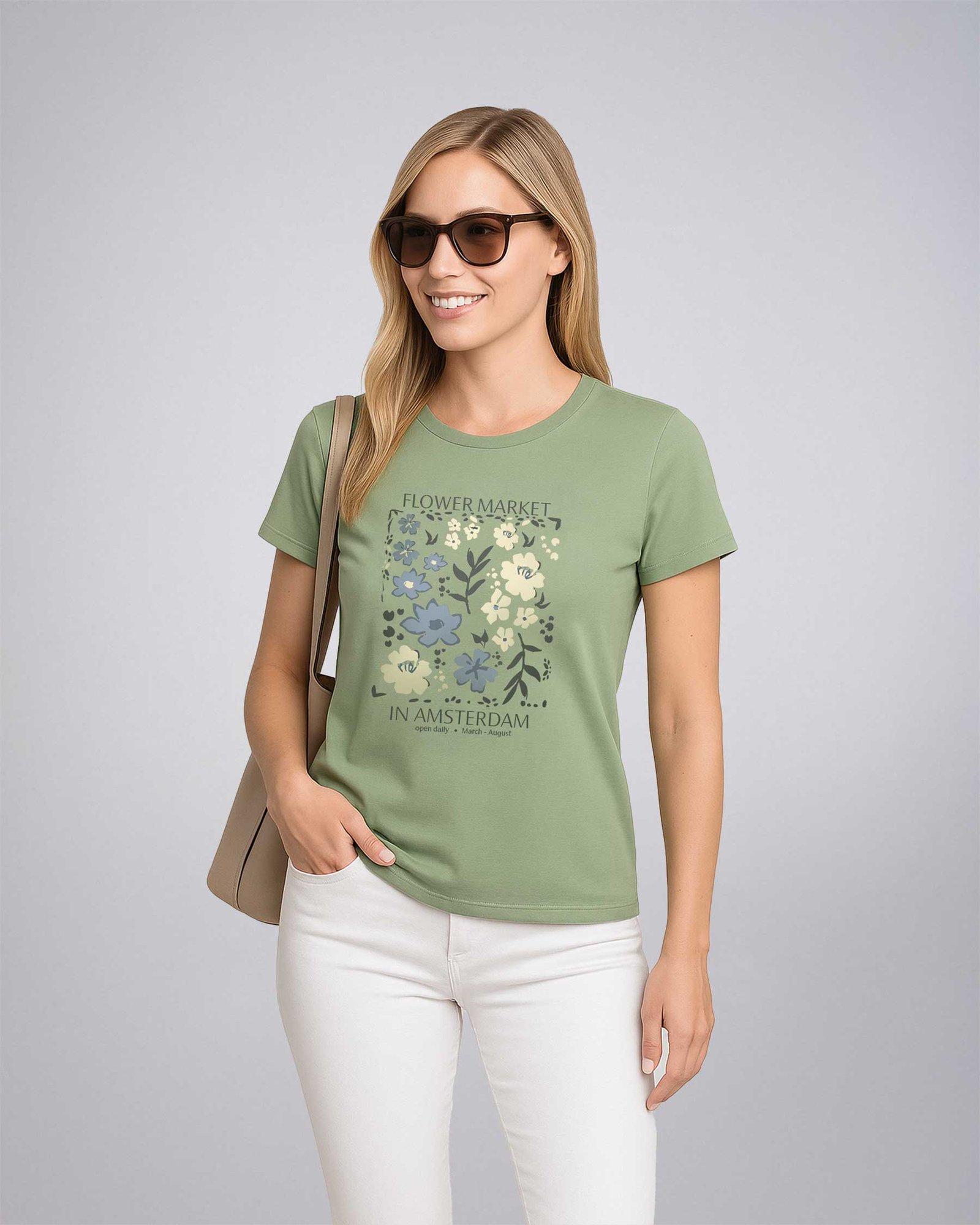 Olivs Leafletic Ladies Cotton Printed T-Shirt - Image 2
