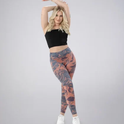 Olivs Leafletic Soft Touch Stretch Marble Print Legging