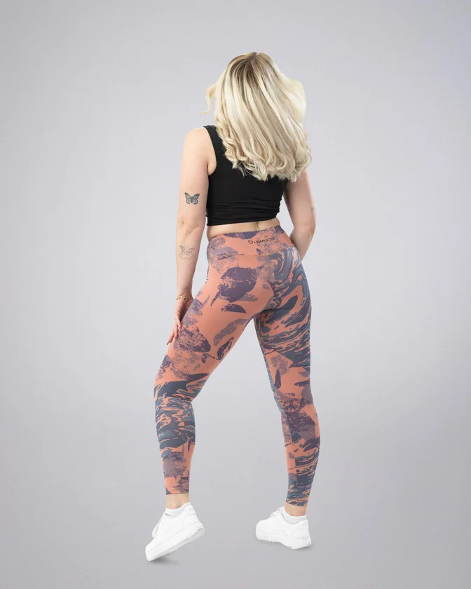 Olivs Leafletic Soft Touch Stretch Marble Print Legging - Image 3