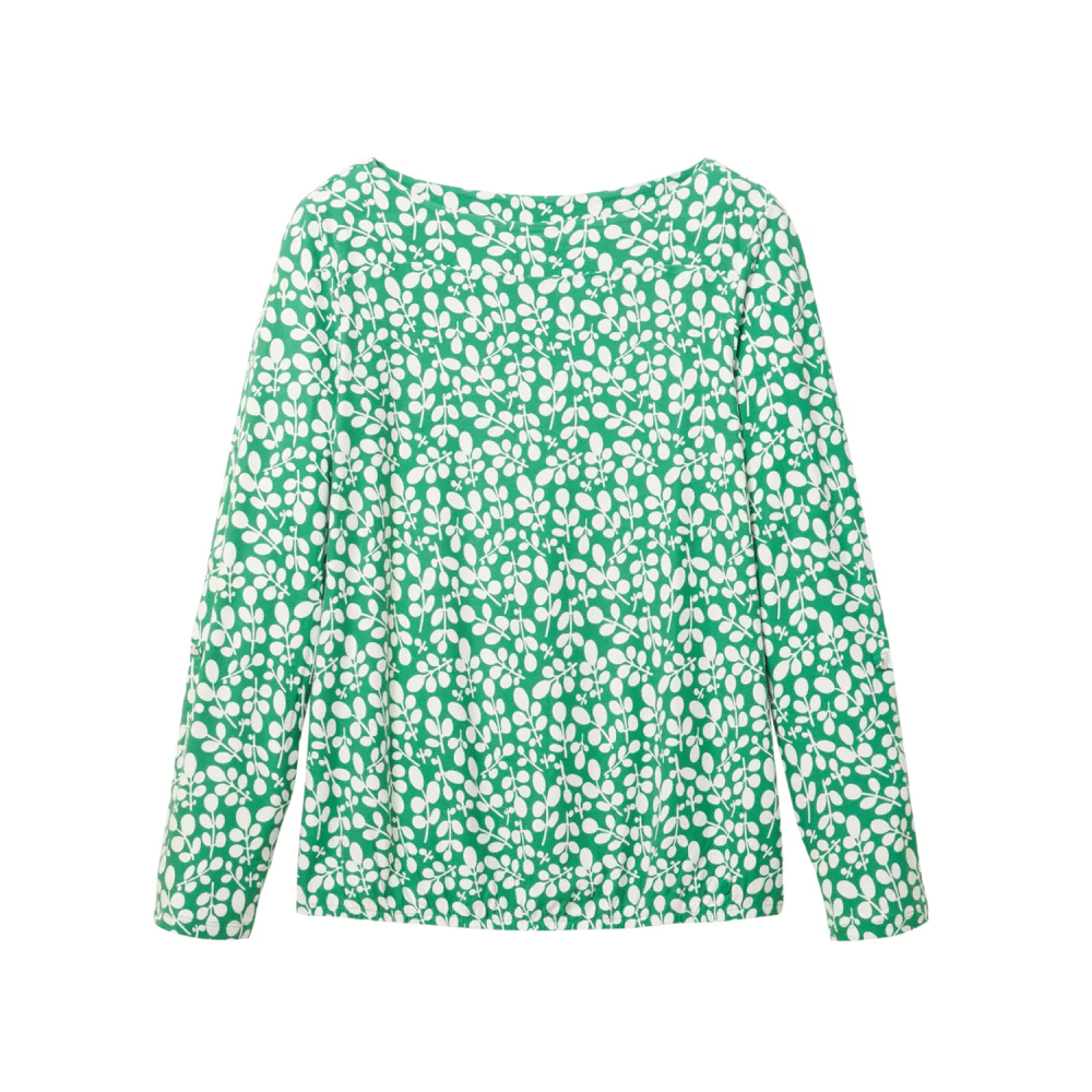 Olivs Women’s Boat Neck Long Sleeve Printed Top - Image 7