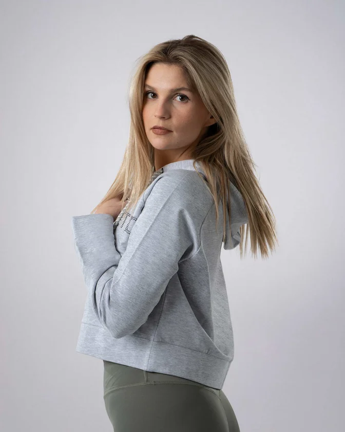 Olivs brand Leafletic Cropped Hoodie - Image 2