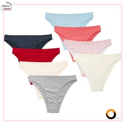Pack of 4 Women’s High Leg Cotton Briefs