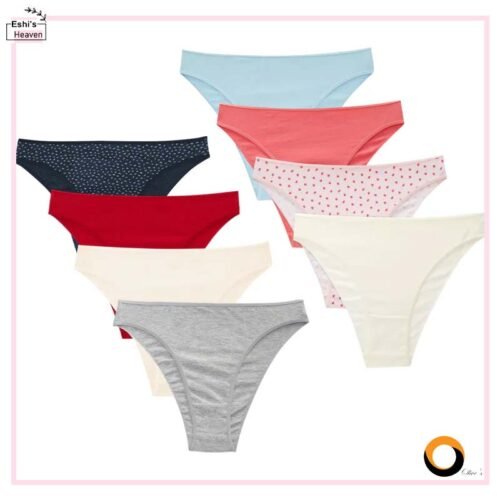 Pack of 4 Women’s High Leg Cotton Briefs