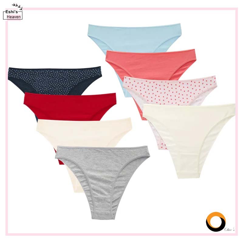 Pack of 4 Women’s High Leg Cotton Briefs