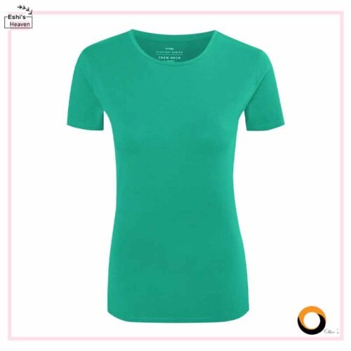 Women’s Crew Neck Short Sleeve Soft Cotton Jersey T-Shirt - Image 3