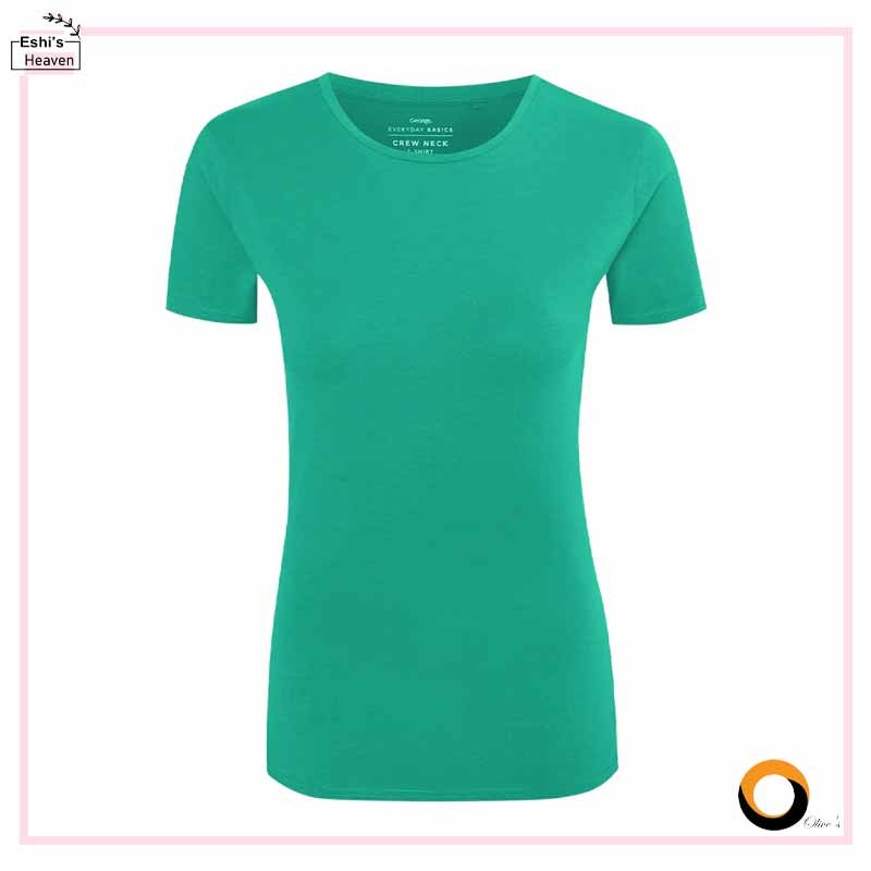 Women’s Crew Neck Short Sleeve Soft Cotton Jersey T-Shirt - Image 3