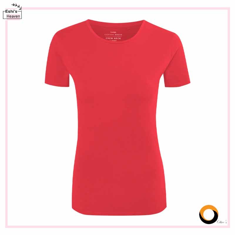 Women’s Crew Neck Short Sleeve Soft Cotton Jersey T-Shirt - Image 5