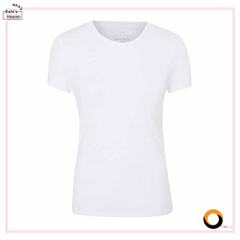 Women’s Crew Neck Short Sleeve Soft Cotton Jersey T-Shirt - Image 6