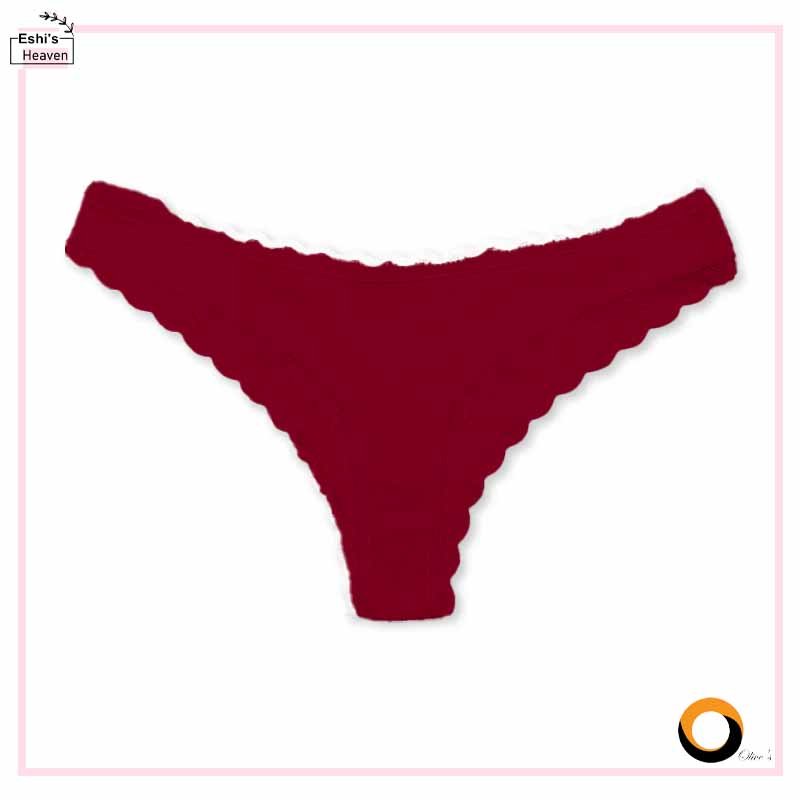 Women’s Lace Cotton Brazilian Brief Panty – Olive’s - Image 3