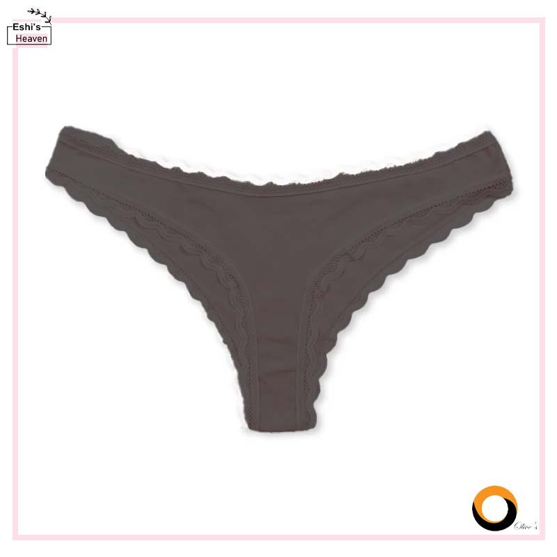 Women’s Lace Cotton Brazilian Brief Panty – Olive’s - Image 5